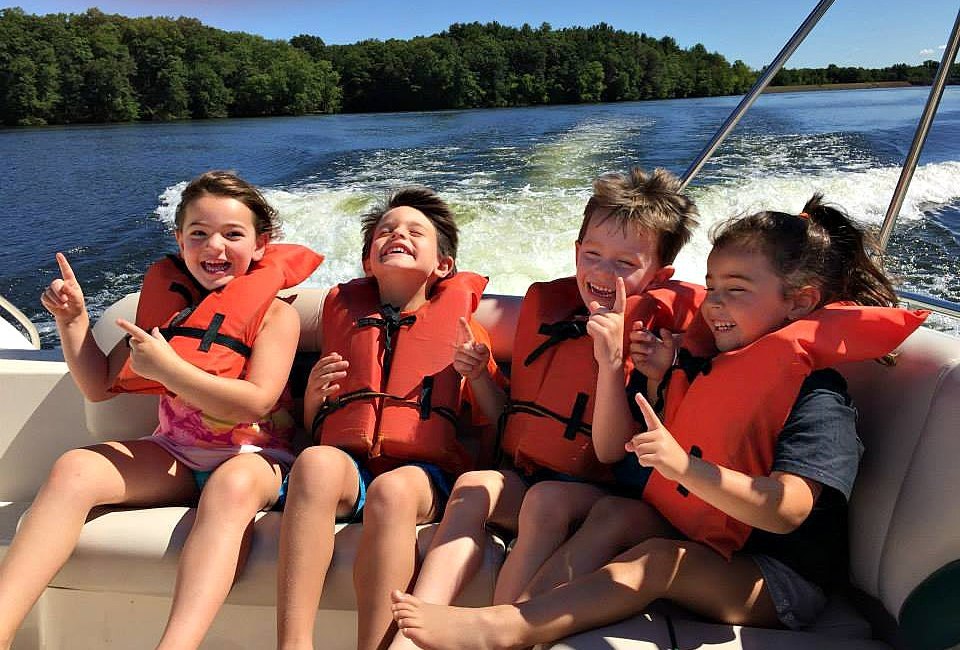Preschool summer camps near Hartford have fun activities, like time on the water at Campereenah. Photo courtesy of Mandell JCC