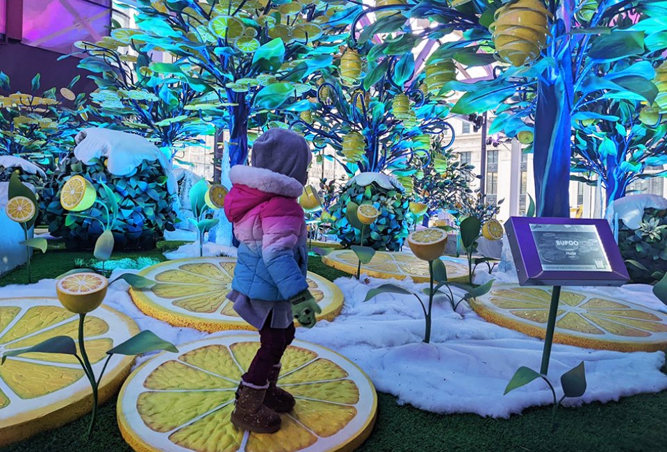 Explore the whimsical lemon grove at Manhattan West's Citrovia Landing no matter the season. 