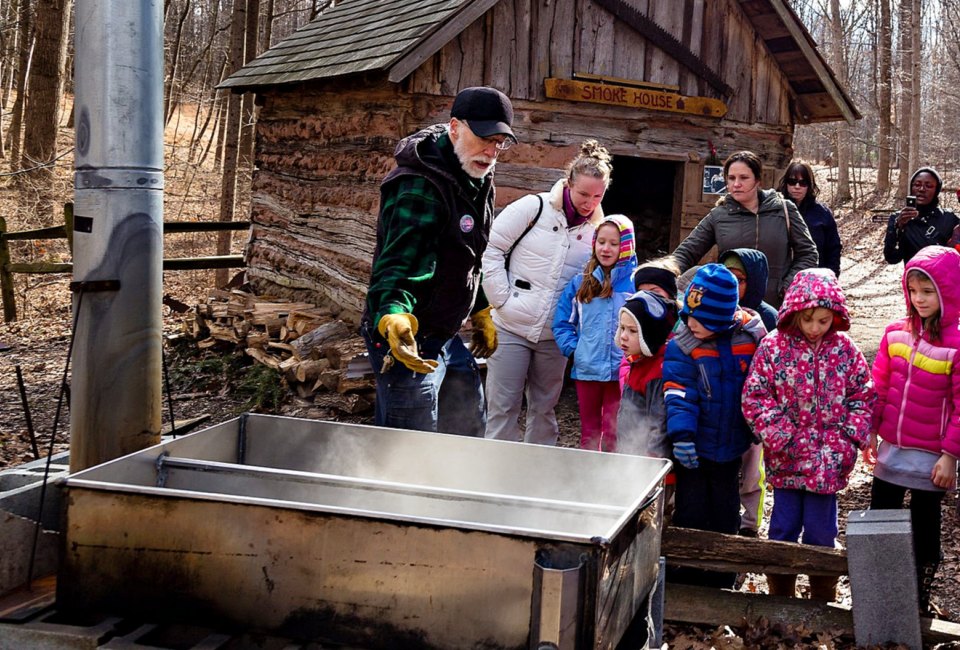 Discover the magic of maple sugaring at Brookside Nature Center. Photo by Marilyn Stone, courtesy of Montgomery Parks