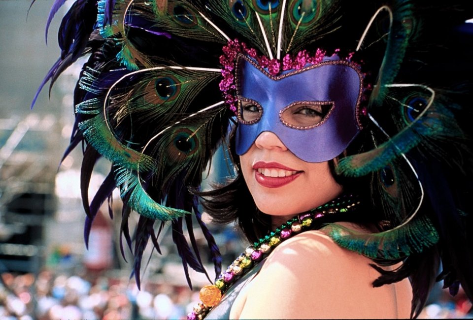 It's Mardi Gras time in Galveston, which means the island is full of parades, parties, and lots of family fun! Photo courtesy of Galveston Convention & Visitors Bureau. 