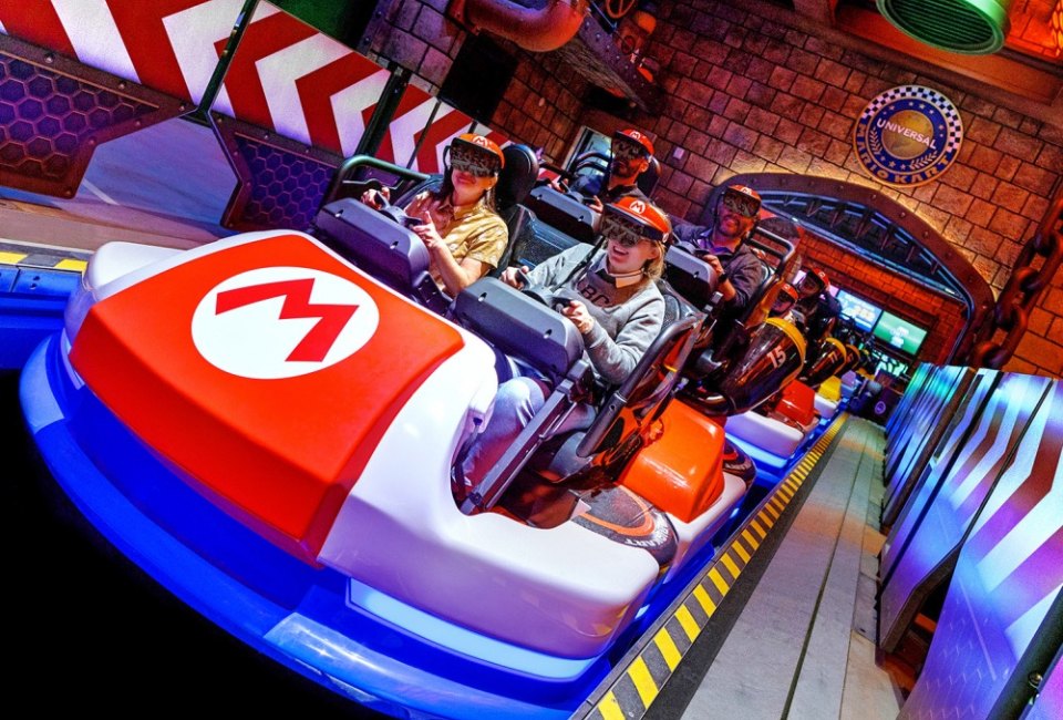 The new ride, Mario Kart: Bowser’s Challenge, opens next year with cutting-edge augmented reality.