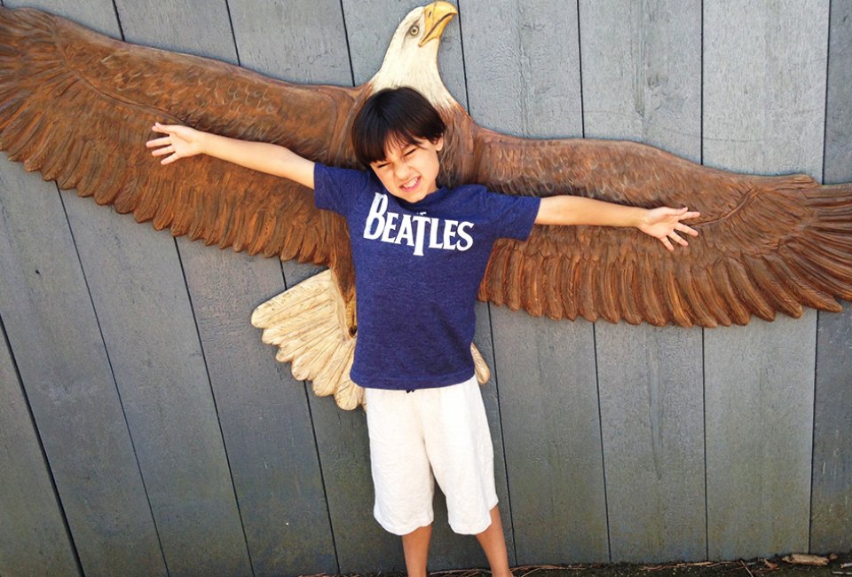 Nature lover? Compare your wingspan to that of a raptor at Quogue Wildlife Refuge. Photo by Jaime Sumersille