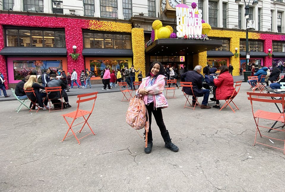 Macy's flagship store at Herald Square is a hub of activity in Midtown West no matter the season. 