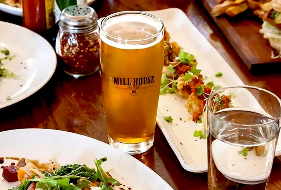 Mill House Brewing Company offers a warm, historic, and visually appealing setting.