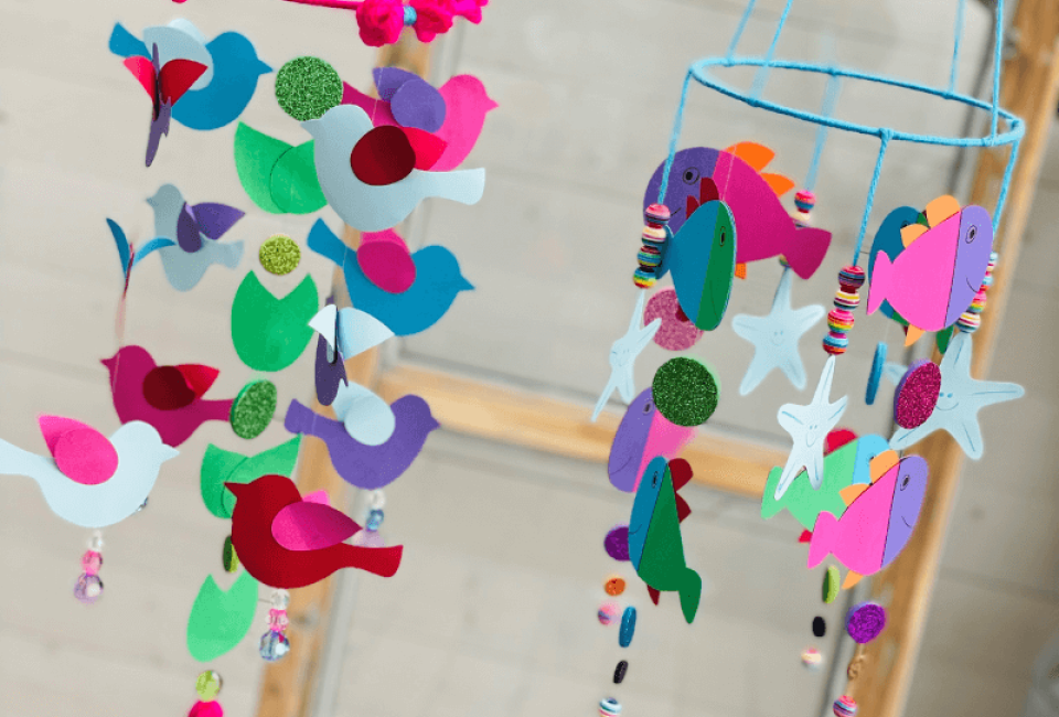 Paper Mobile Crafting at Art on the Block