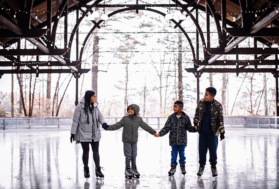 Hit the ice at the scenic Mohonk Mountan House, which offers winter day passes to enjoy its spectacular resort amenities. Photo courtesy of the venue
