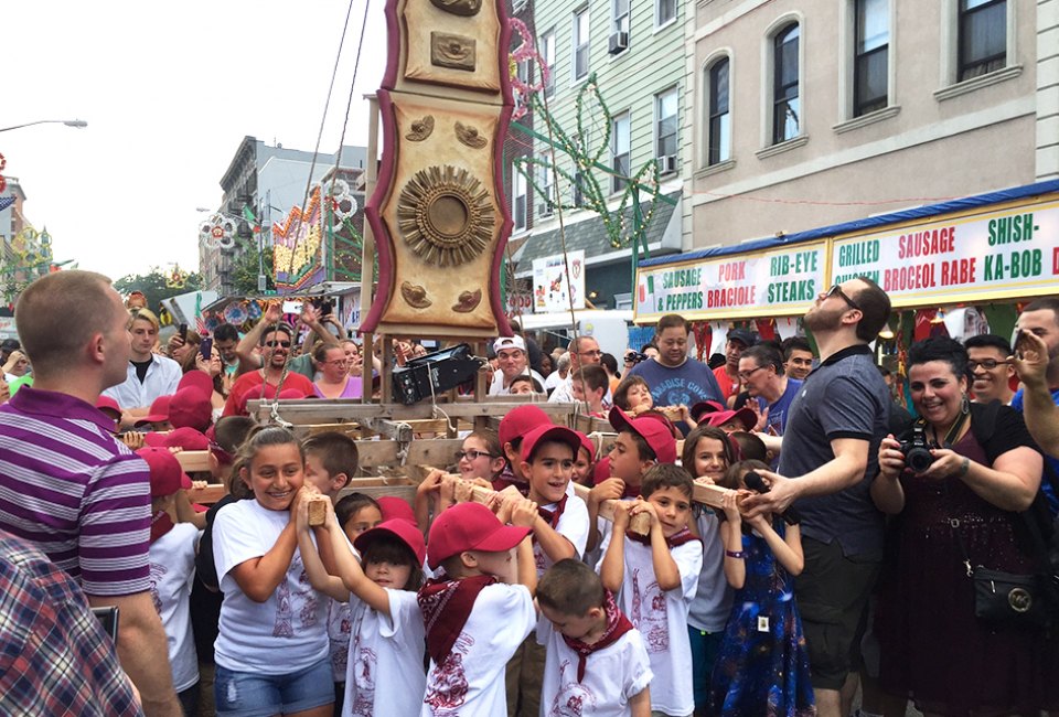 In Italian Williamsburg celebrate  the annual Giglio Feast held every July. Photo by Mommy Poppins