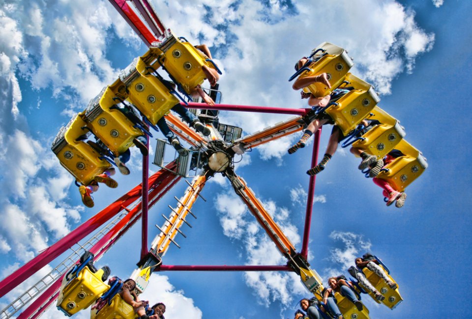 Enjoy thrilling rides at the Montgomery County Agricultural Fair. Photo by Lynn Willis via Flickr CC BY-NC-ND 2.0