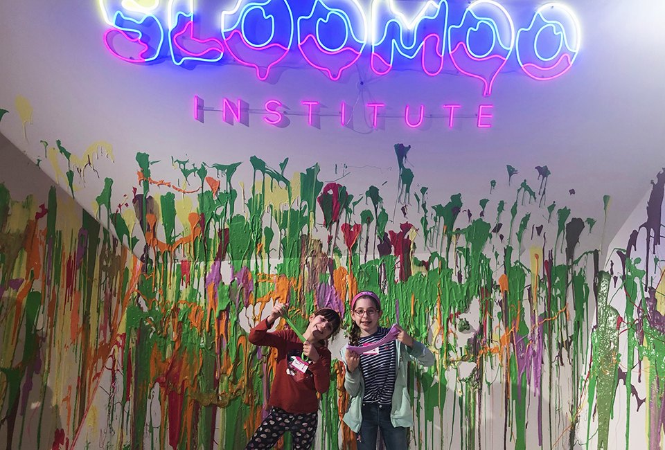 Sloomoo Institute Atlanta, which opened late 2022, allows visitors to get down and dirty with slime. Lots and lots of slime. Photo by author