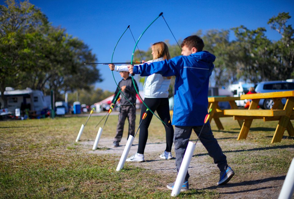 Florida campground Westgate River Ranch offers amazing extras, like archery. Photo courtesy of the campground 