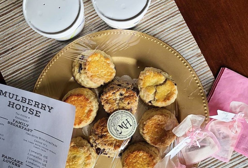 Mulberry House will delivers!  Mom might just love a tea and scone delivery. 