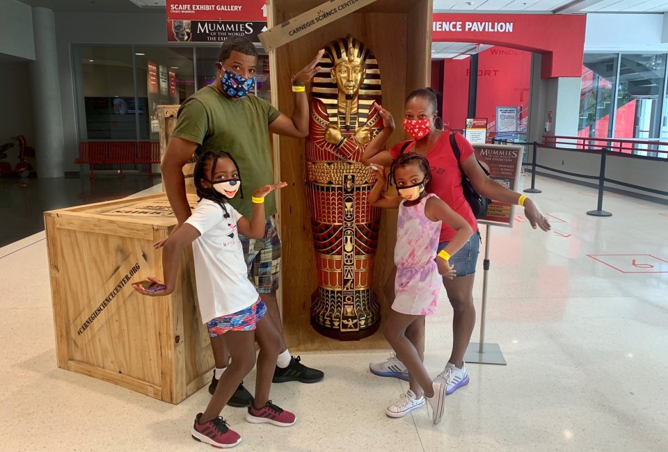 Walk like an Egyptian at the Carnegie Science Center in Pittsburgh. Photo courtesy of the center