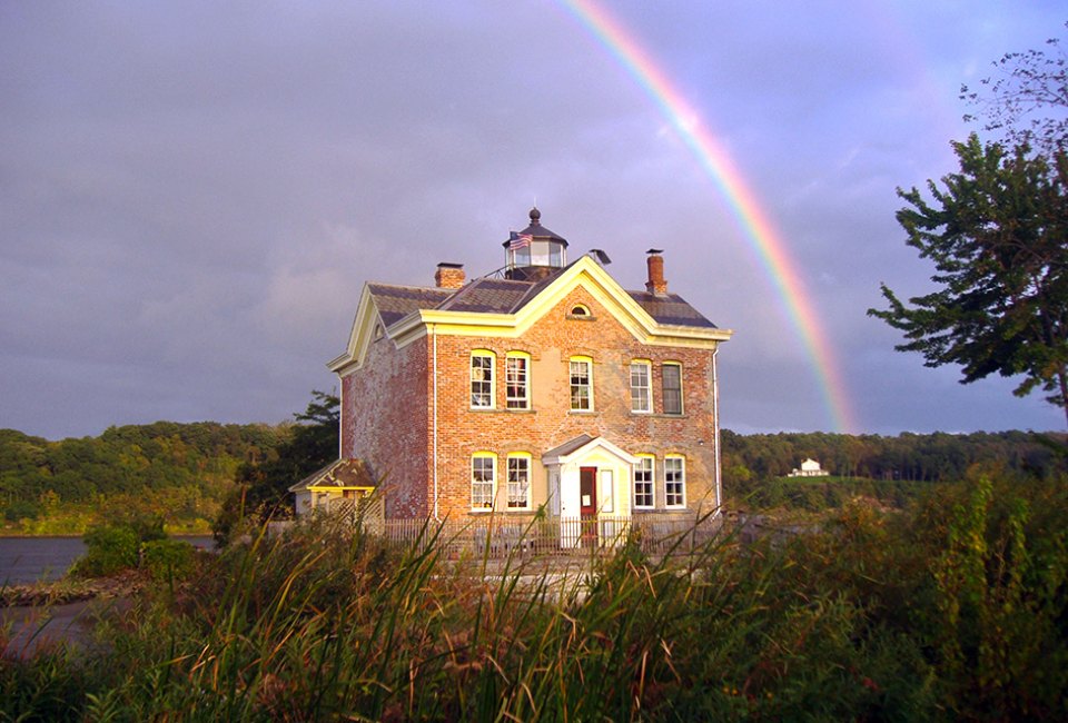 The Saugerties Lighthouse is a stunning getaway no matter the season.