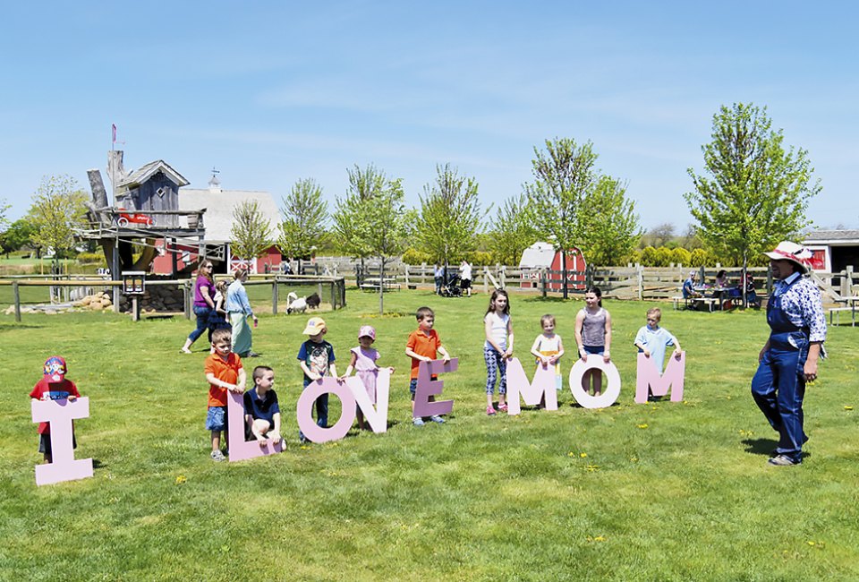 Moms enjoy free admission to Harbes Family Farm on  May 11 and 12. Photo courtesy of the farm