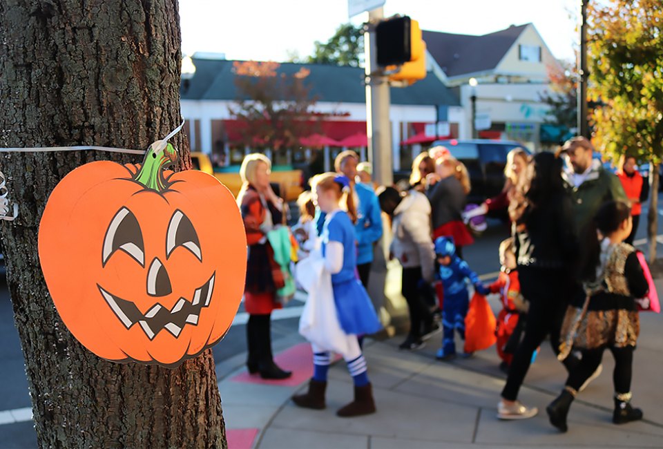 Morristown is one of many NJ towns hosting an annual Halloween trick-or-treat! Photo courtesy of the Morristown Partnership