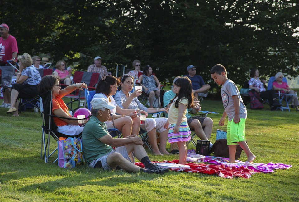 Enjoy a picnic and some outdoor music at Old Westbury Gardens' traditional Picnic Pops series. Photo courtesy of the gardens.