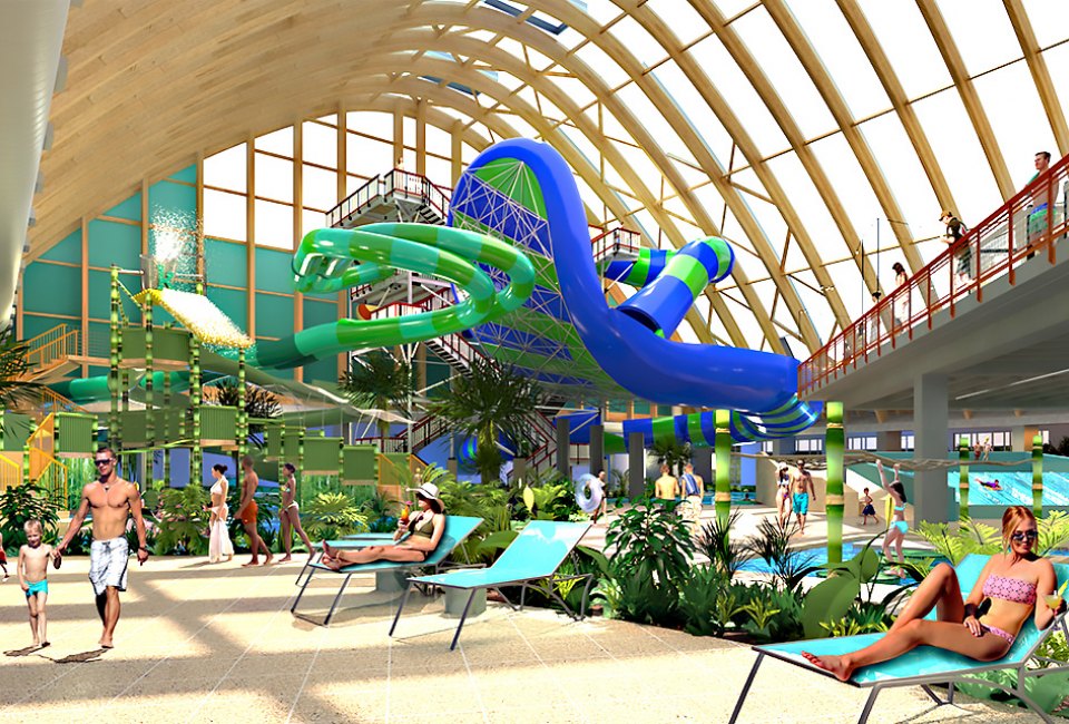 Kids will go wild for the huge new indoor water park.