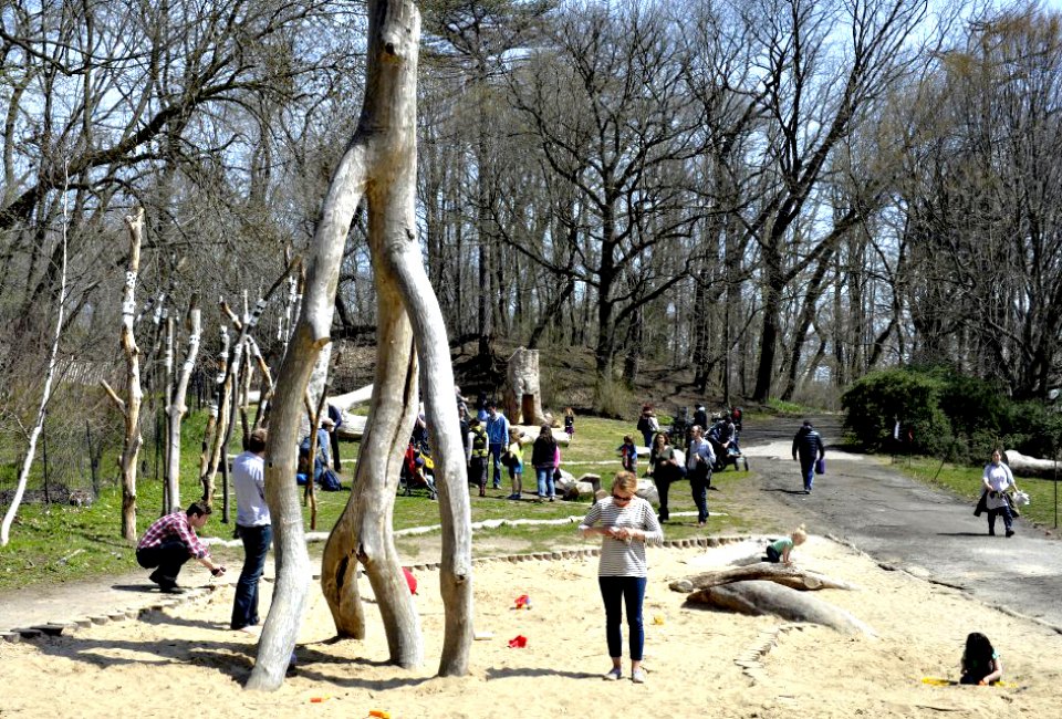 The Zucker Natural Play Area debuted its unique playground in 2013. Photo courtesy of the Prospect Park Alliance