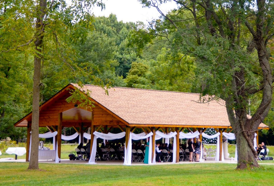 Celebrate a birthday at Thompson Park under the picnic shelter. Photo courtesy of the park