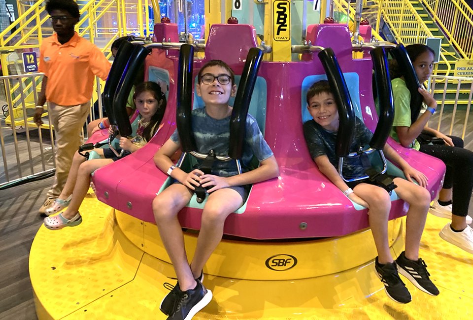 The Funplex's rides will please little thrill-seekers. 