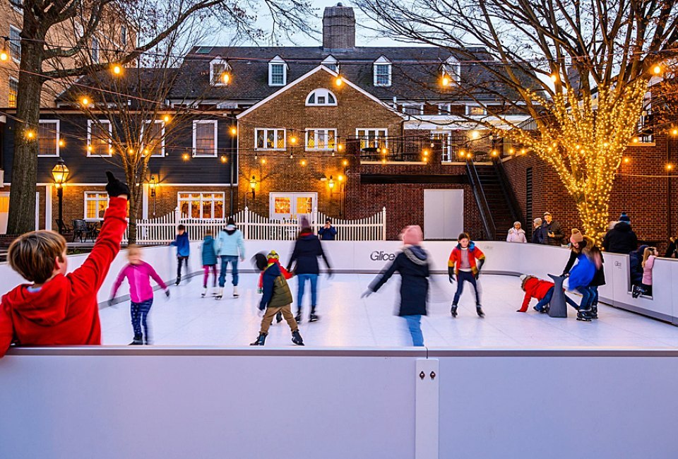 Ice skating at Palmer Square is a charming winter activity
