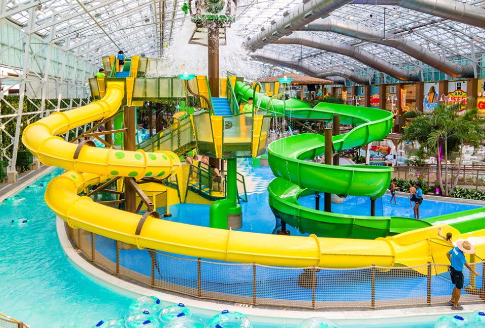 Island Waterpark, at Atlantic City's Showboat Hotel, boasts 11 waterslides and four restaurants. Photo courtesy of the park
