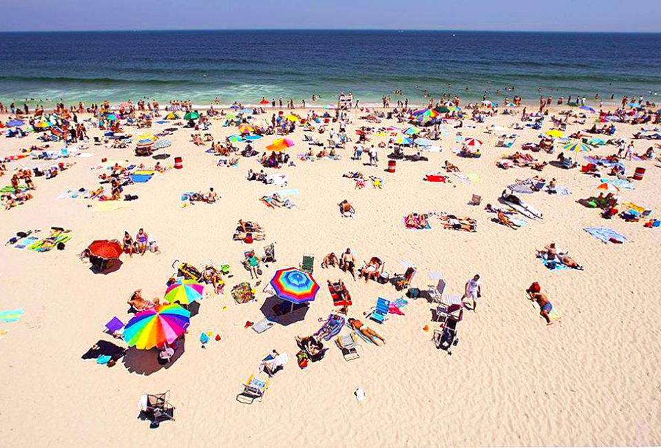 Spread your towels on the expansive beach in Seaside Heights. Photo courtesy of Seaside Heights Boardwalk and Beach