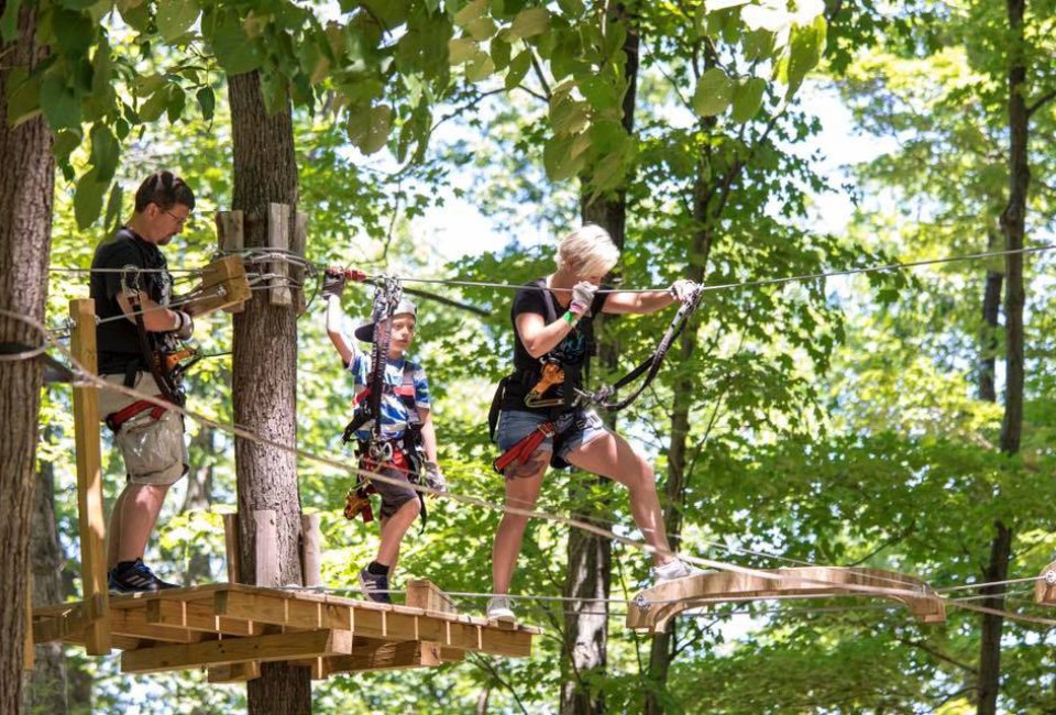 Explore the Mountain Creek zip line course in Vernon. 