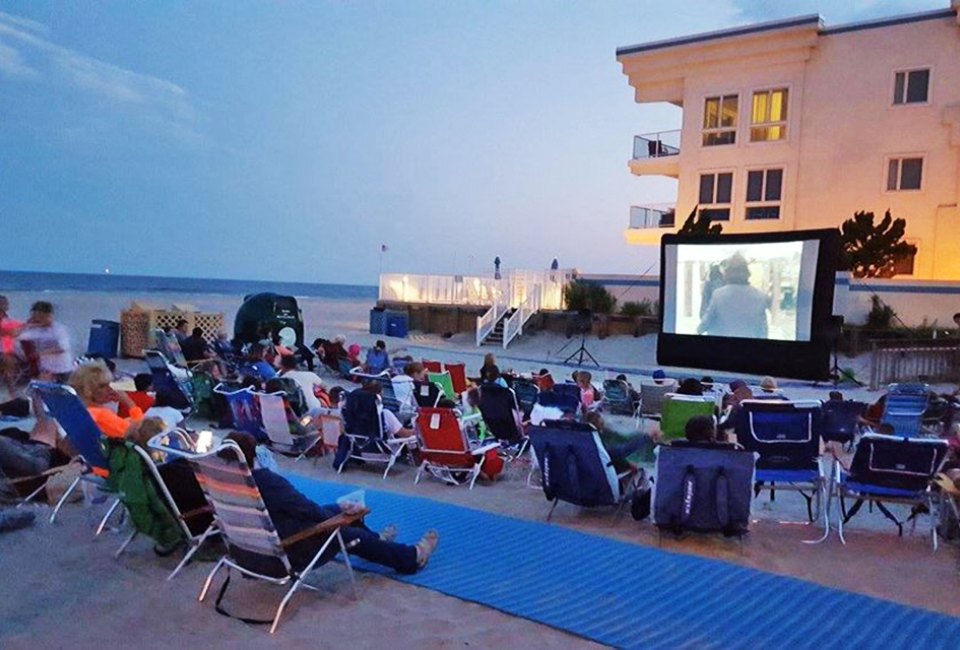 Enjoy a beachfront movie night in Margate. Photo courtesy of Margate City