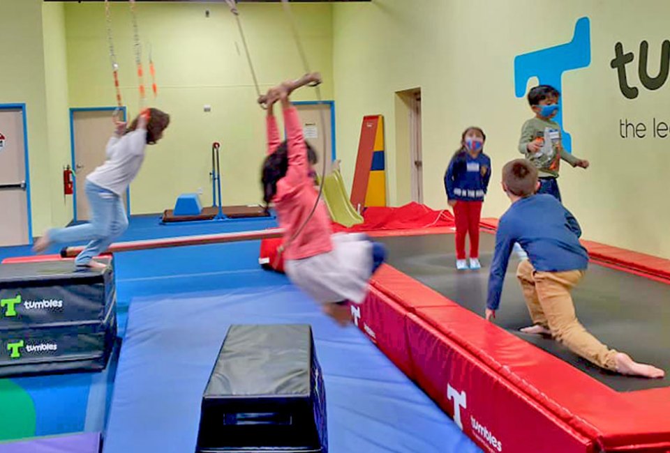 Get the wiggles out with a fun day of crafts and activities at Tumbles. Photo courtesy of Tumbles