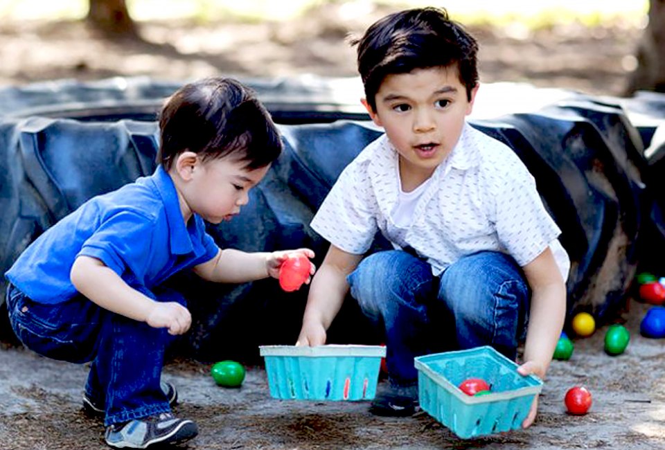 Hop on a hayride out to the egg field at Johnson's Corner Farm, where kids can collect eggs to trade for a goody bag. Photo courtesy of the farm 