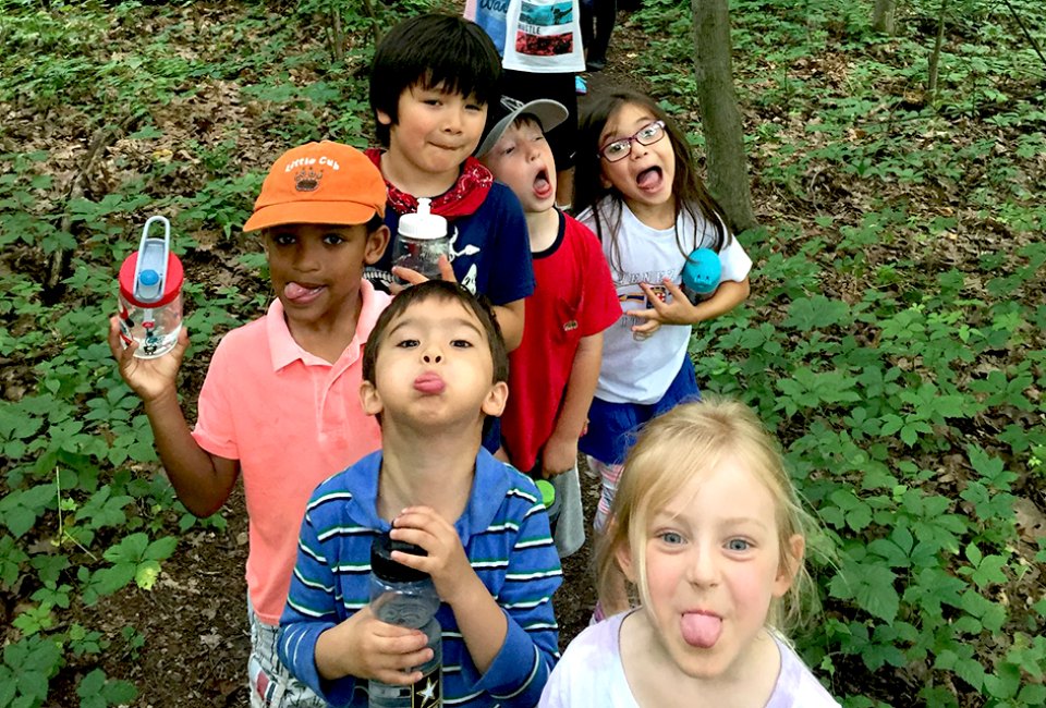 Campers will roam the trails exploring anywhere they can reach at Tenafly Nature Center Day Camp. Photo courtesy of the nature center