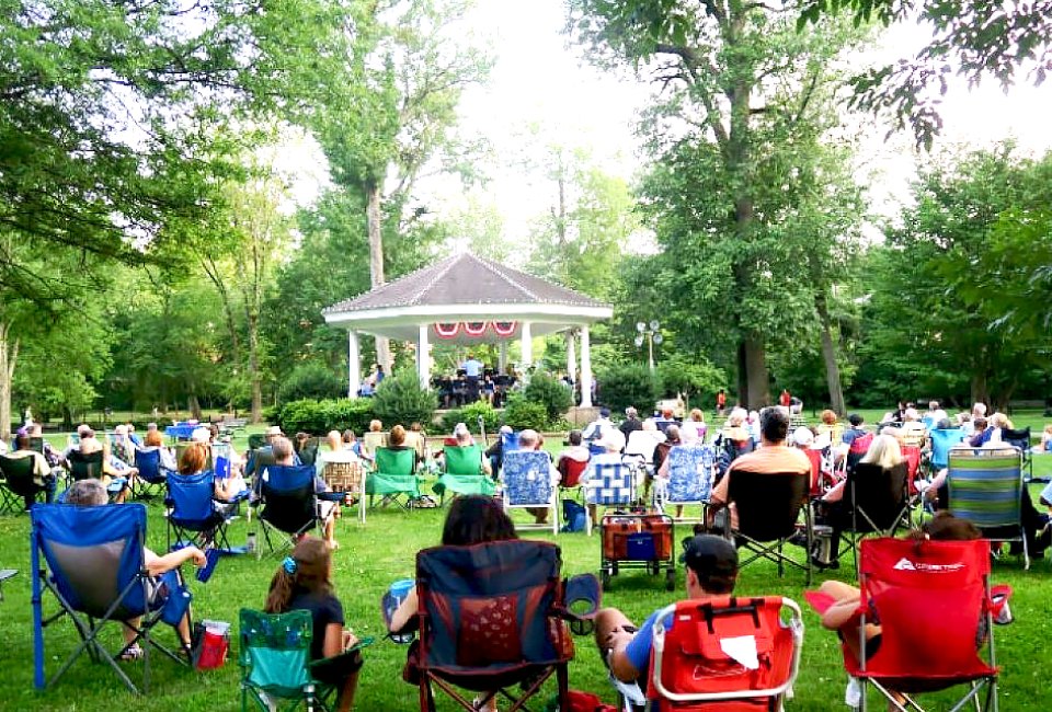 The Westfield Community Concert Band presents its annual summer concert series in Mindowaskin Park. Photo courtesy of Westfield