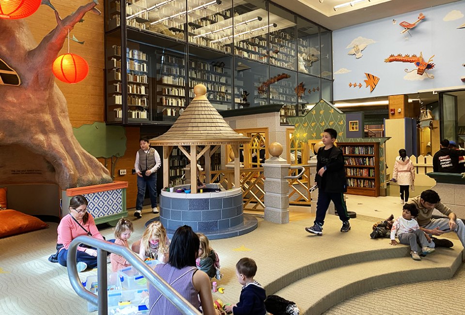 The Cotsen Children's Library offers free storytimes throughout the week. Photo by Lisa Warden