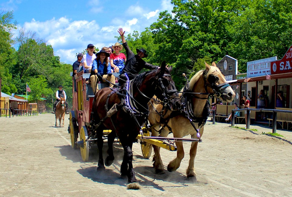 Hop aboard a stagecoach for a ride back in time at Wild West City, one of New Jersey's top attractions. 