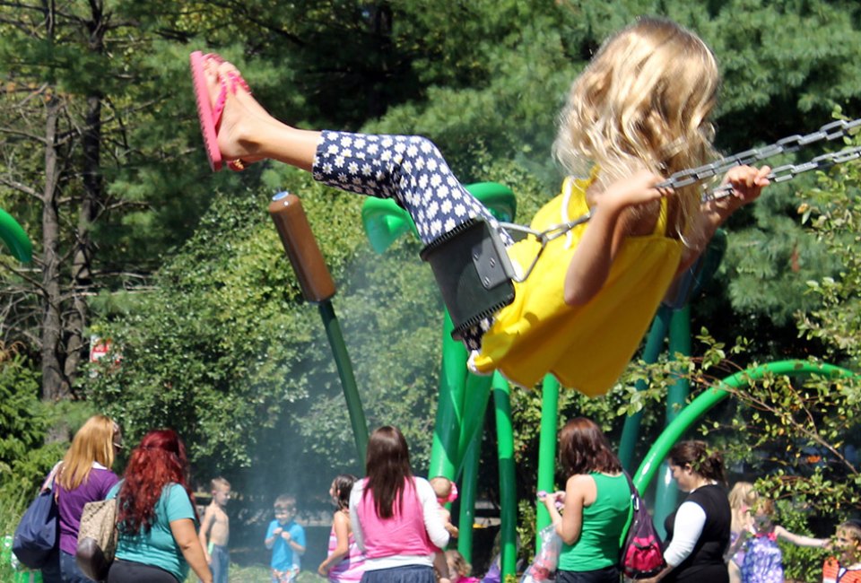Enjoy the massive playground and splash pad at Van Saun Park. Photo courtesy of the park