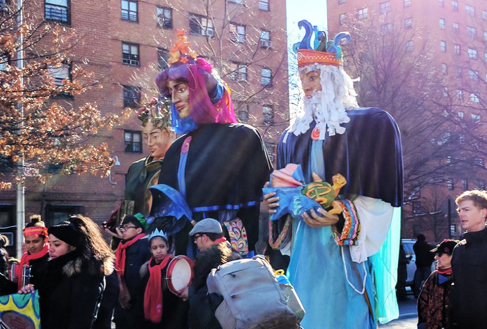 The Three Kings Day Parade takes over the streets of East Harlem on Friday, January 5. Photo by Mommy Poppins