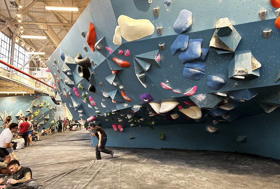 Bouldering Project Brooklyn offers a huge space to enjoy bouldering fun, plus kid-friendly classes, summer camps, and more.