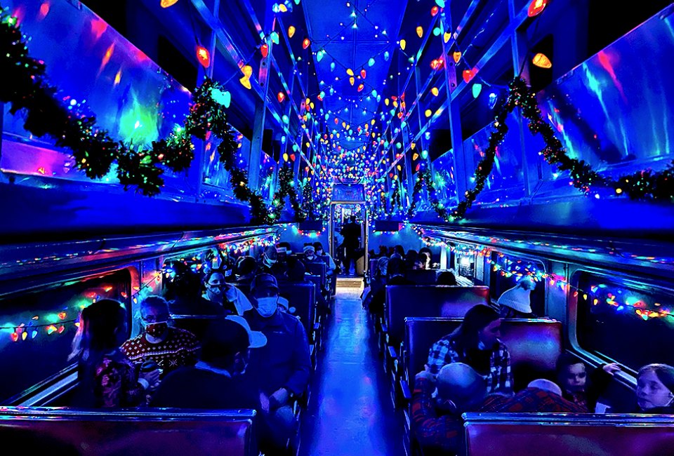 All aboard a festively decorated Polar Express train ride for some holiday magic and memories. Photo by Gwendolyn Tundermann 