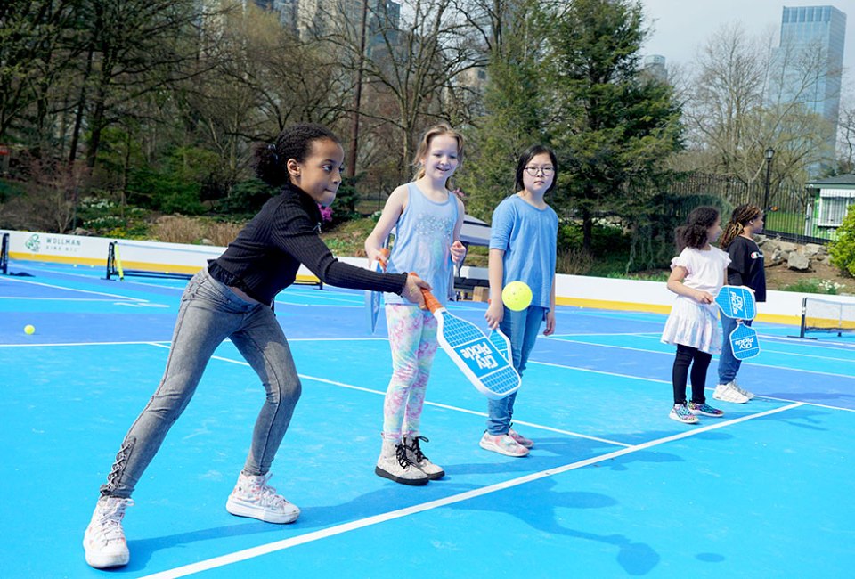 During the summer CityPickle's outdoor courts transform Wollman Rink into a pickleball paradise. Photo by Jody Mercier