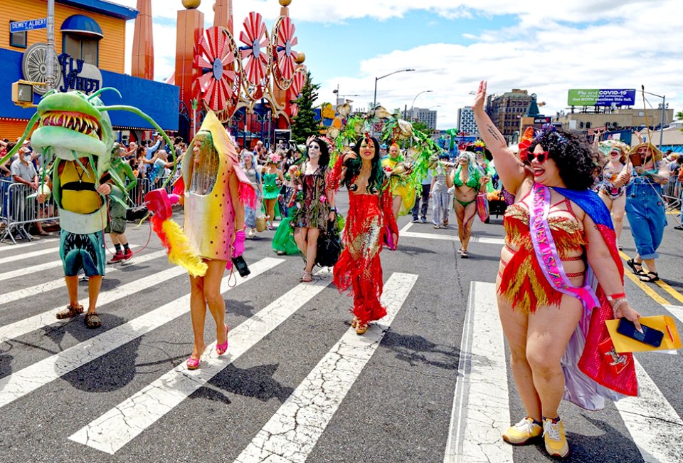 Coney Island's marquee summer event, the Mermaid Parade, takes to the streets Saturday, June 17. Photo courtesy of the event