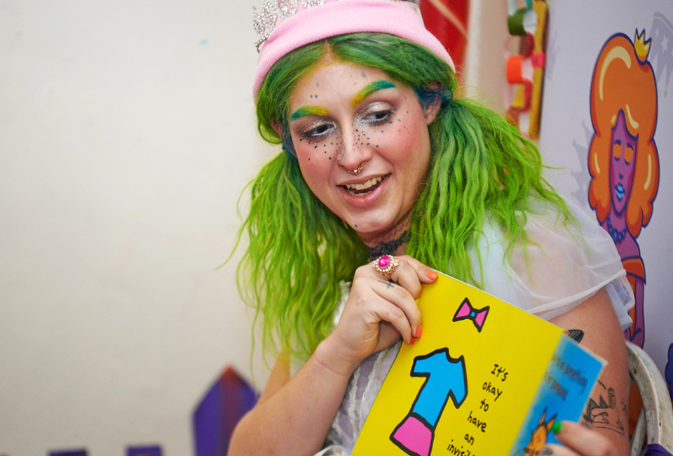 Enjoy story time courtesy of local drag performers at Lincoln Center's Drag Story Hour. Photo courtesy of Lincoln Center