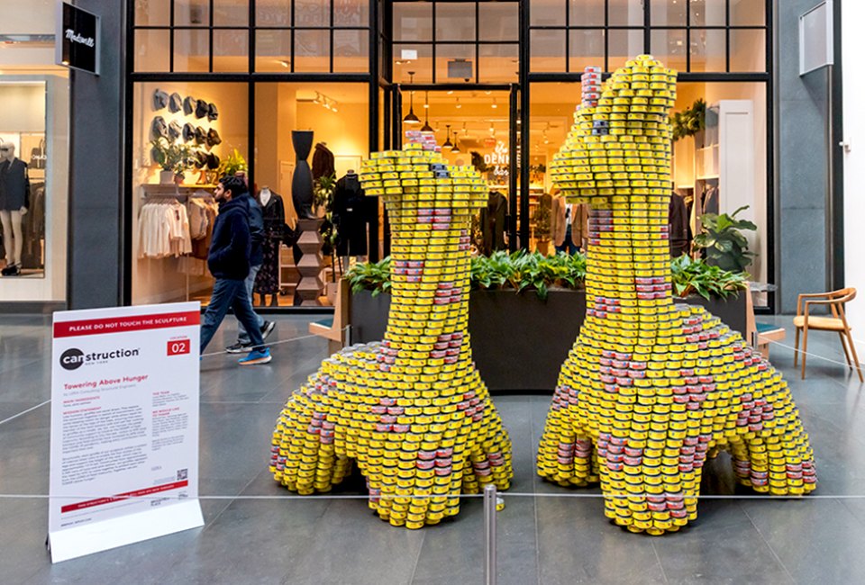 Canstruction is free and open to the public at Brookfield Place through Monday, November 11. Photo by Heidi Lee 