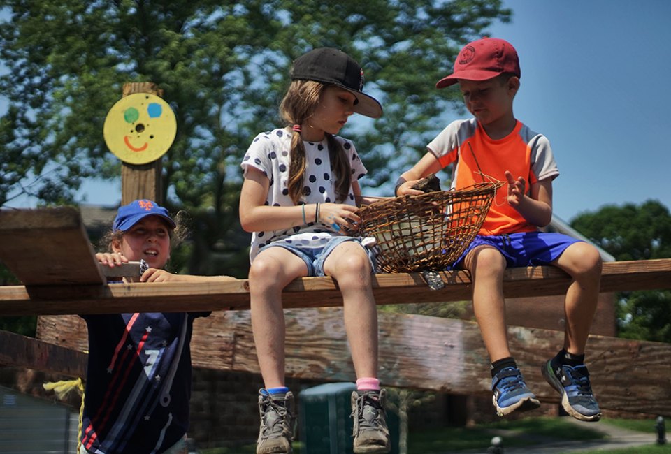 Governors Island's adventure playground, The Yard, reopens for the season Saturday, April 1. Photo by Philipp Klaus/courtesy the playground