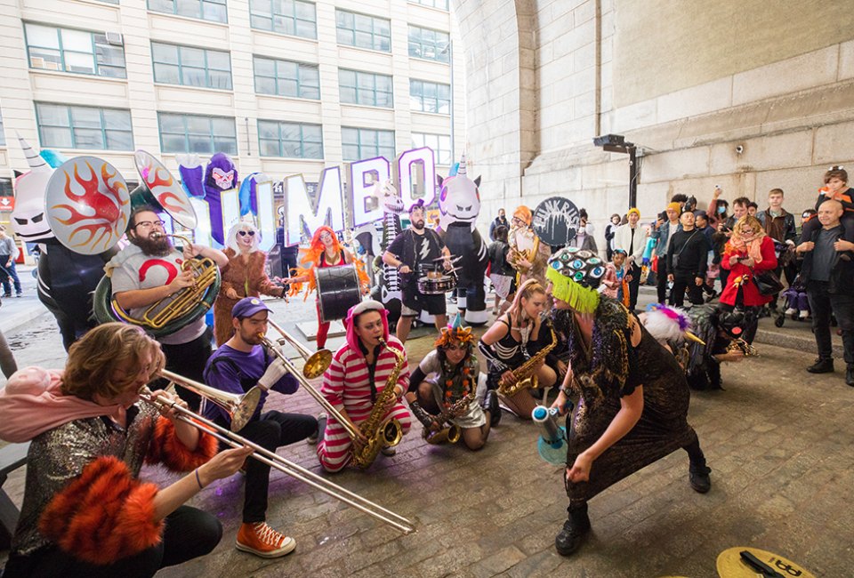 Put on your most creative costume, and head to Dumbo for a Halloween March to the Arch.  Photo by Hassan Mokaddam