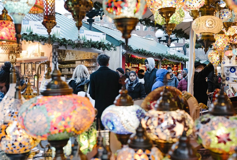 After a pandemic-induced hiatus, the Union Square Holiday Market is back for a 2021 run. Photo courtesy of Urbanspace