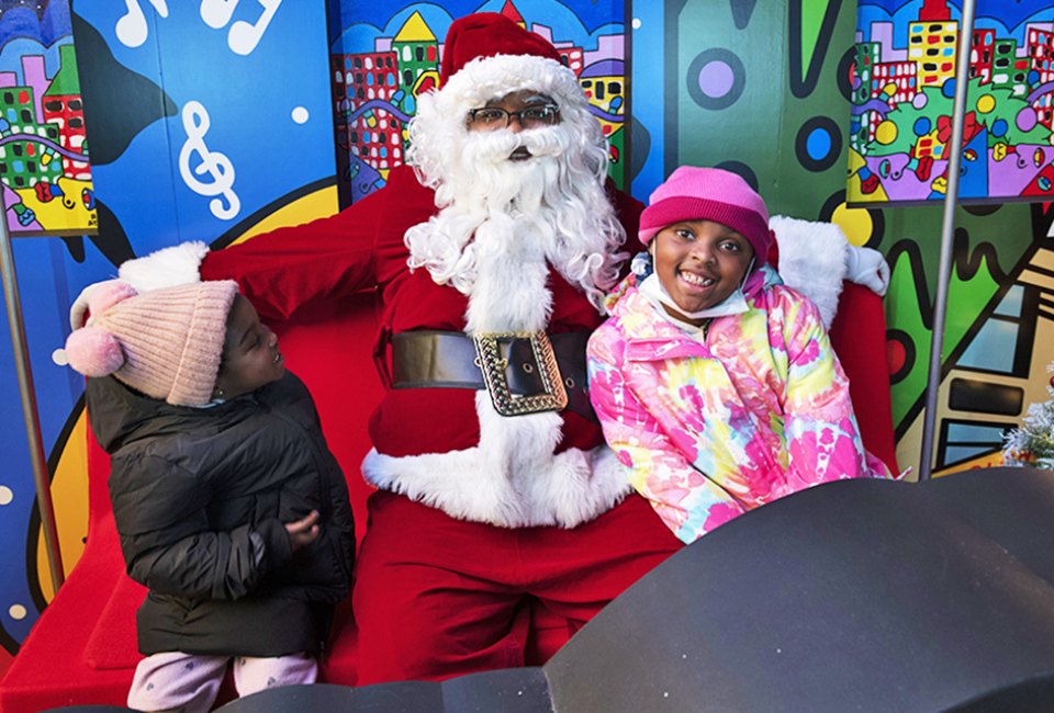 At the Apollo Theater in Harlem, take pictures with Santa and enjoy live performances. Photo courtesy of the Apollo