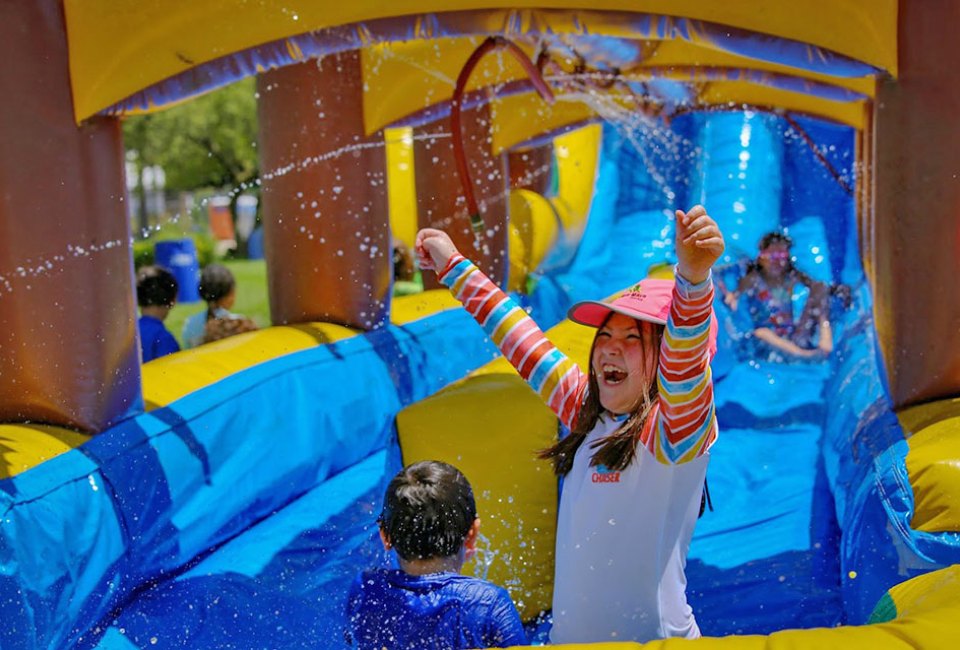 Stay cool in the summer sun at the JCC summer camp in Manhattan. Photo courtesy of the JCC