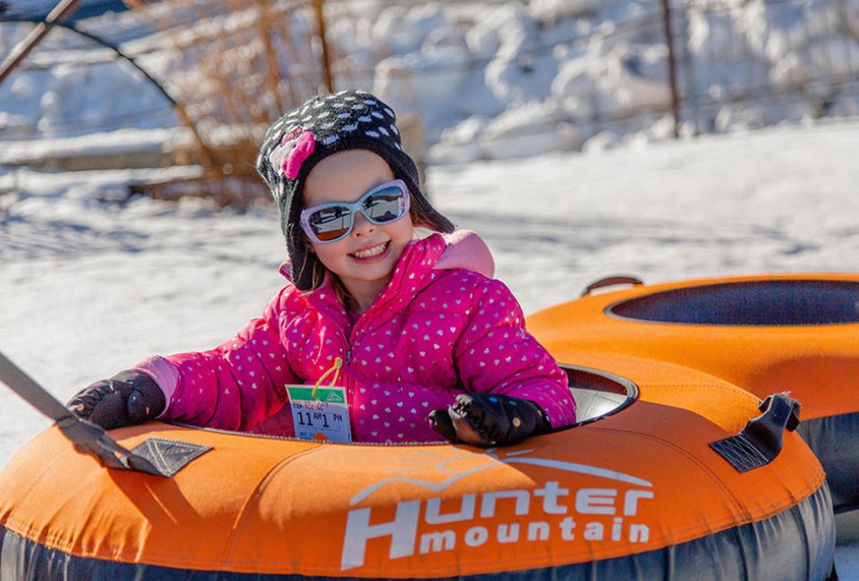 Hunter Mountain’s snow tubing hill is nearly 1,000 feet long.