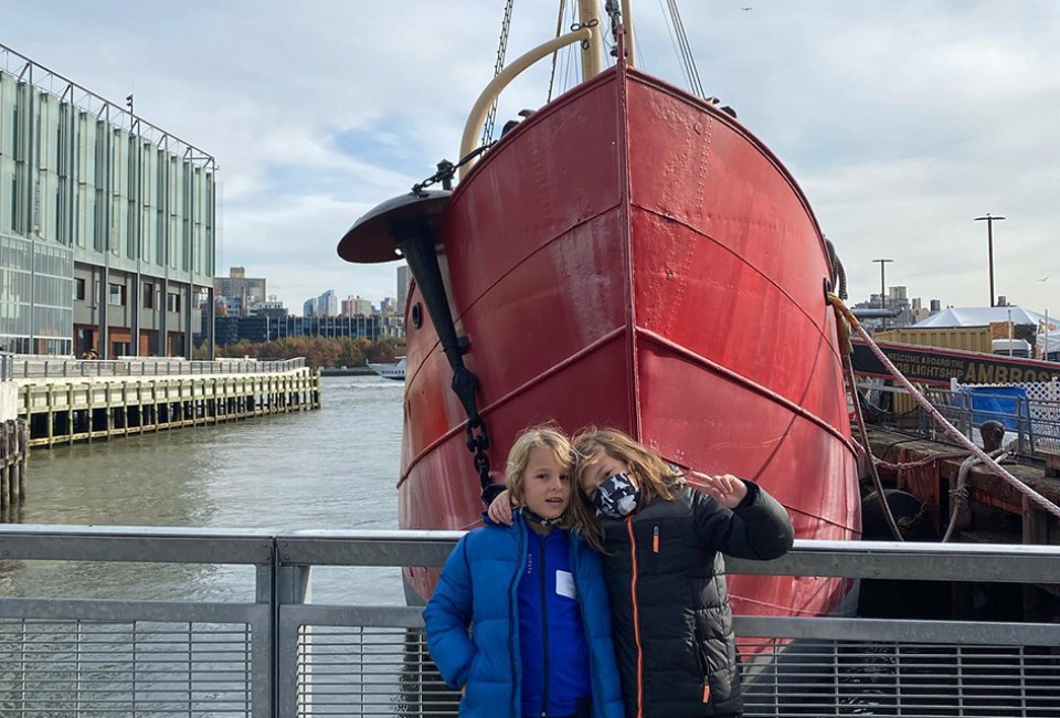The waterfront South Street Seaport neighborhood is full of family-friendly things to do no matter the season. Photo by Eva Van Dok